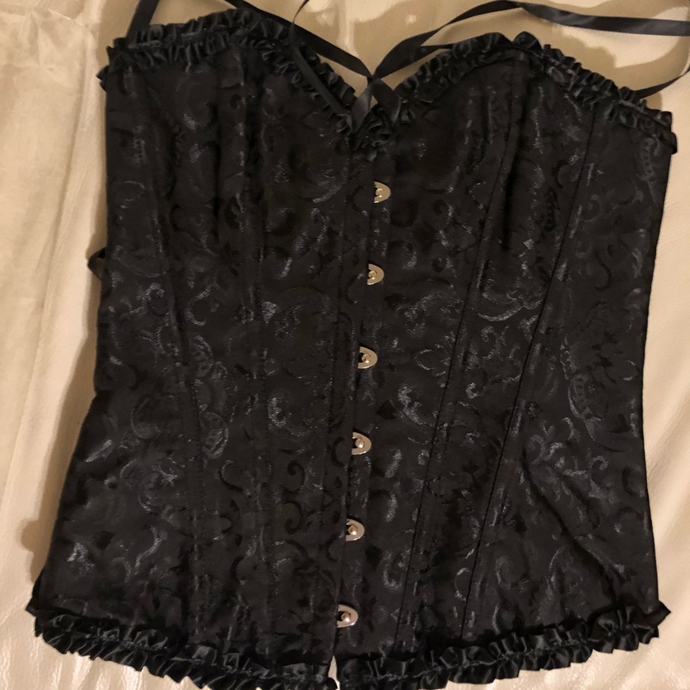 NWTO Women’s Corset/Bustier with G string Silk